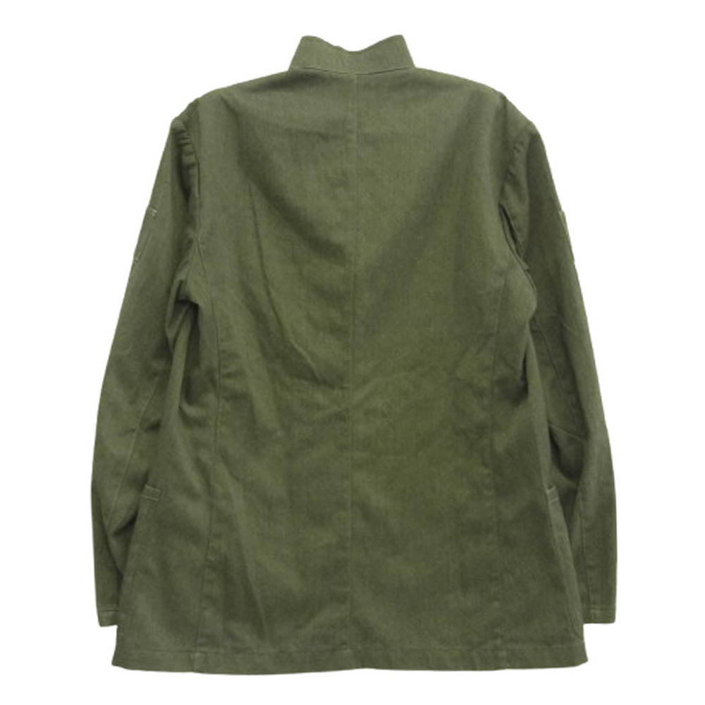 ヴィンテージ 00s Italian Army stand collar jacket イタリア軍 比翼ボタン スタンドカラー ジャケット グレー系【中古】