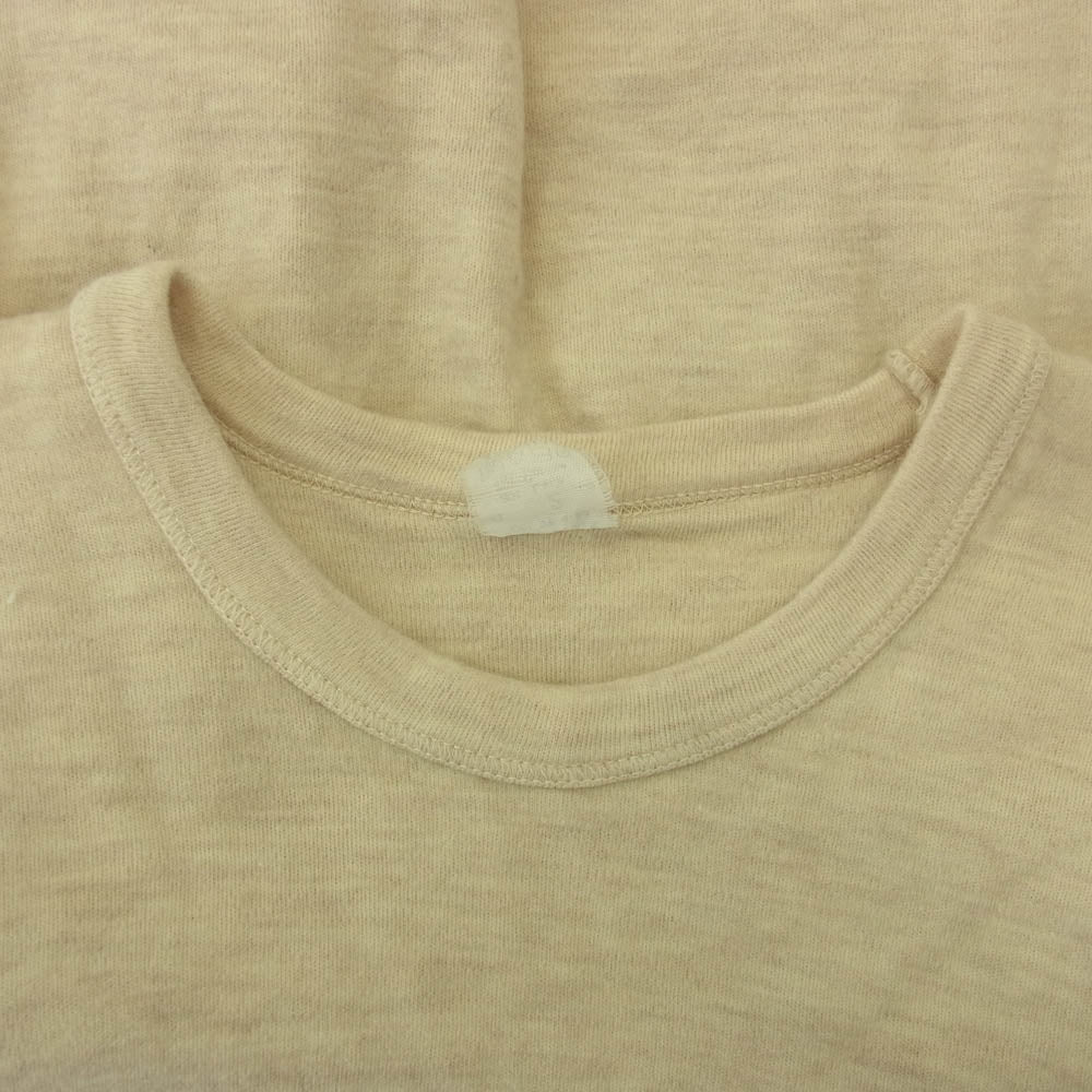 ヴィンテージ 80s Italian Army Wool Sweat Sweater イタリア軍 スウェットライク ウール セーター オフホワイト系【中古】