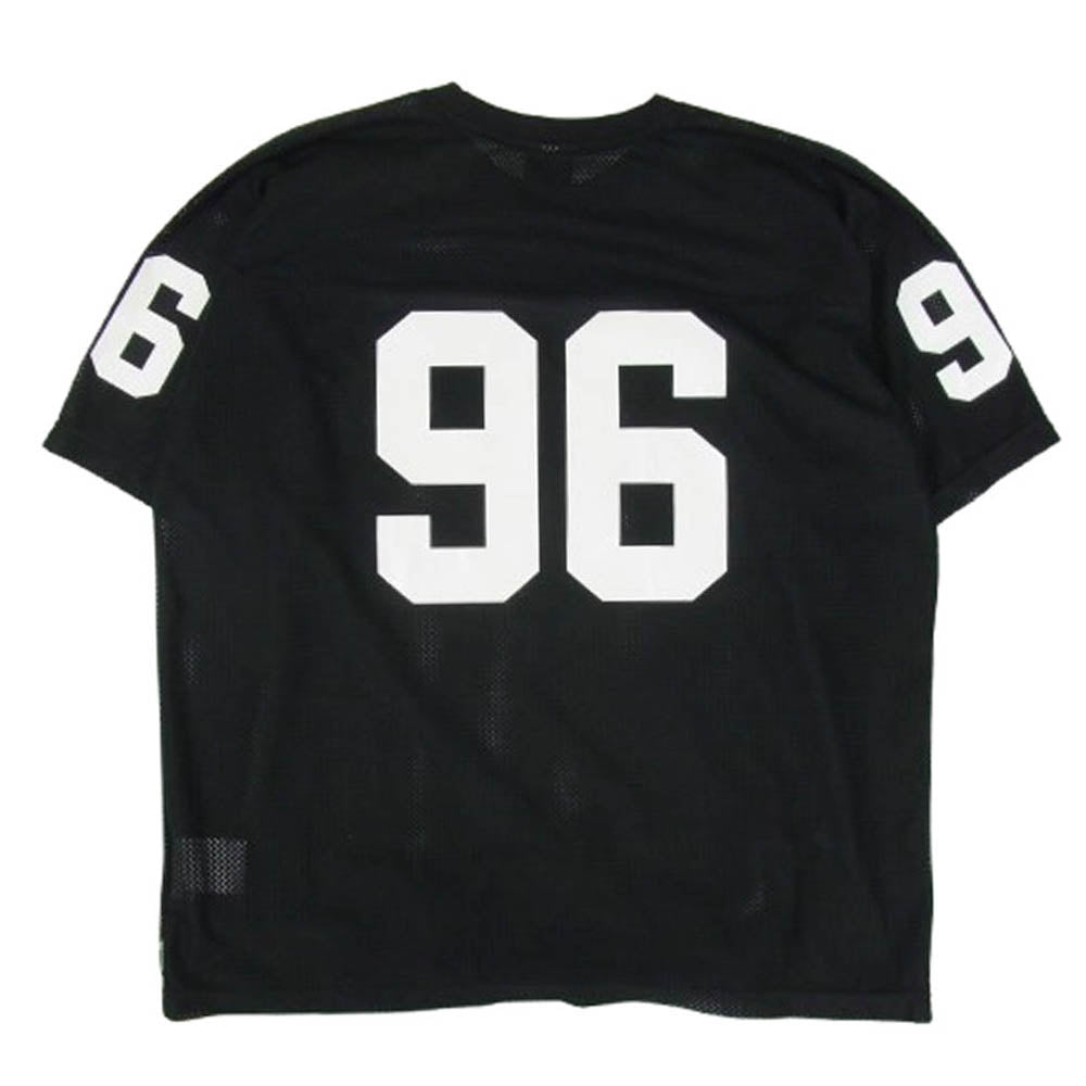 WTAPS ダブルタップス 24SS 241ATDT-CSM36 QB/SS/POLY.ERA ポリ エラ ブラック メッシュ プリント 半袖 Tシャツ ブラック系 X02【中古】