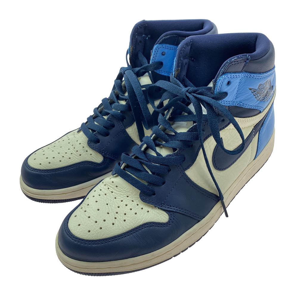 NIKE ナイキ 555088-140 Air Jordan 1 Retro High OG Obsidian/University Blue エアジョーダン1 レトロ ハイ OG オブシディアン/ユニバーシティ ブルー ハイカットスニーカー ブルー系 28.5cm【中古】