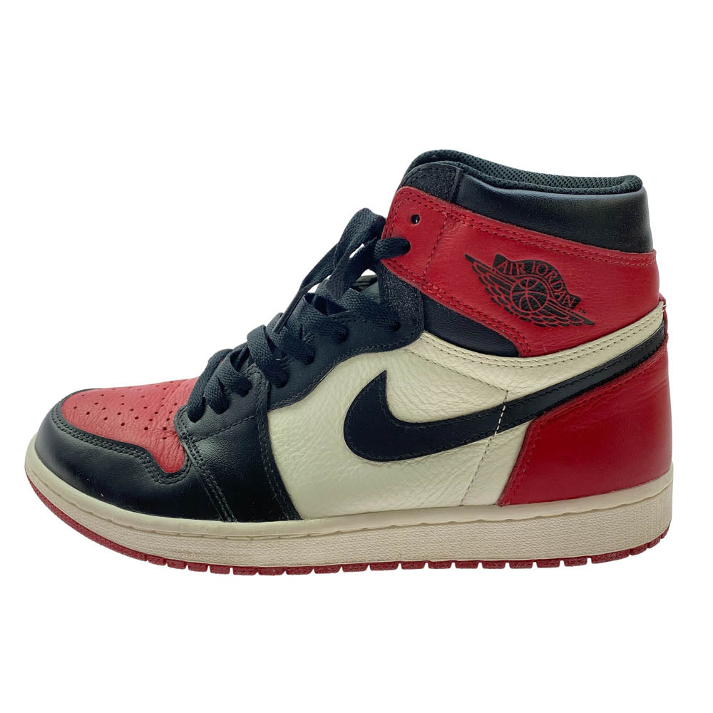 NIKE ナイキ 555088-610 Air Jordan 1 Retro High OG Bred Toe エアジョーダン 1 レトロ ハイ OG ブレッド トゥ ハイカット スニーカー レッド系 28.5cm【中古】