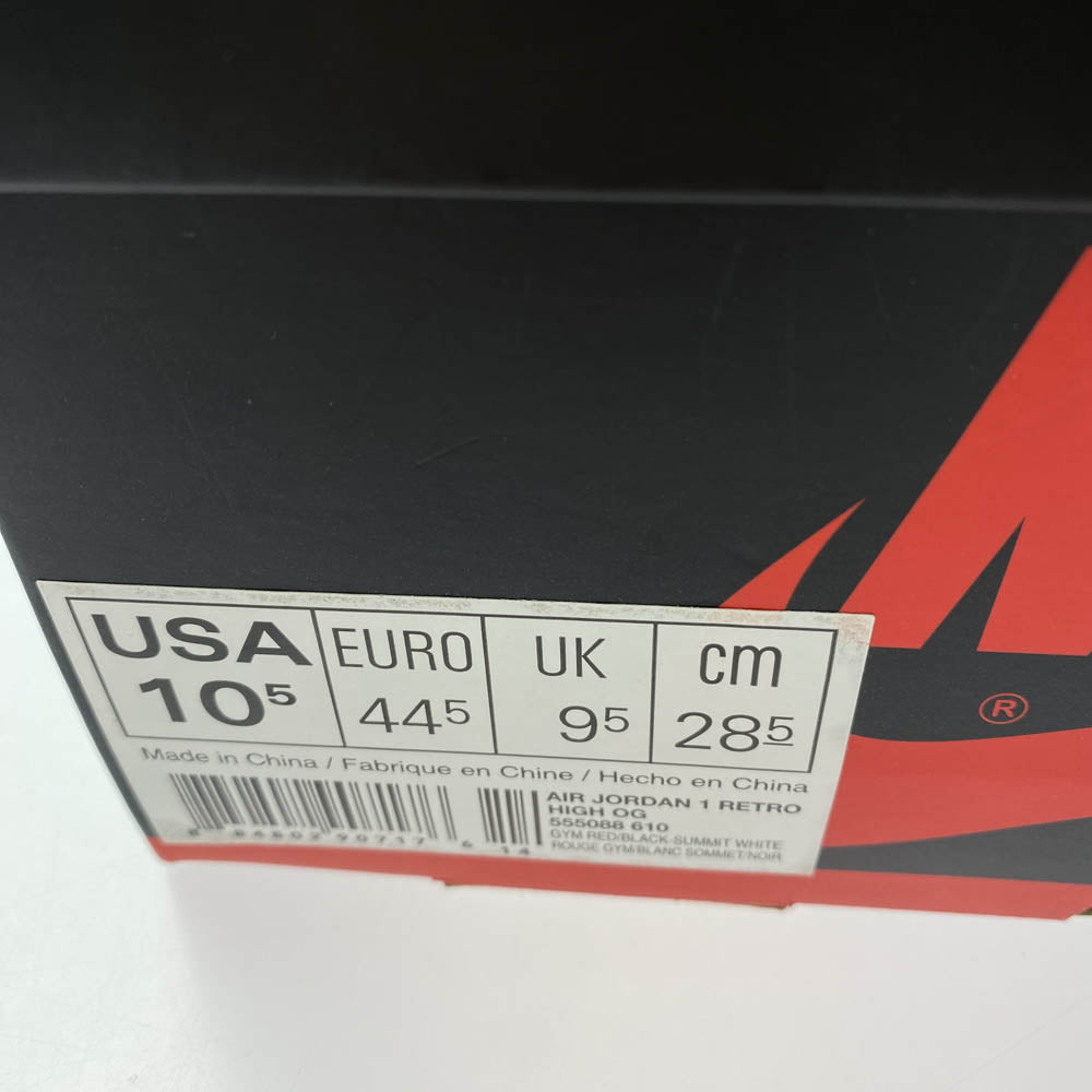 NIKE ナイキ 555088-610 Air Jordan 1 Retro High OG Bred Toe エアジョーダン 1 レトロ ハイ OG ブレッド トゥ ハイカット スニーカー レッド系 28.5cm【中古】