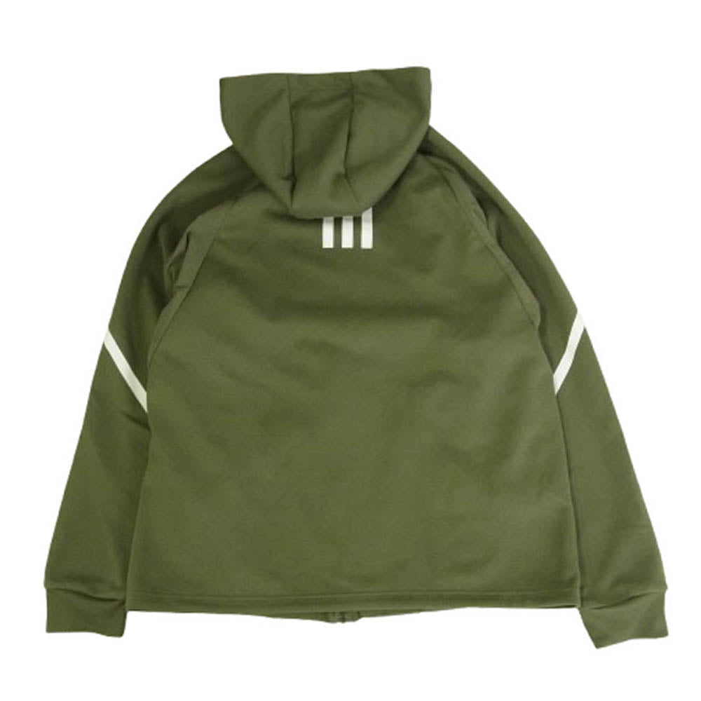 adidas アディダス ナイロン テック ジャージ セットアップ フルジップ パーカー イージー パンツ カーキ系 2XL【中古】