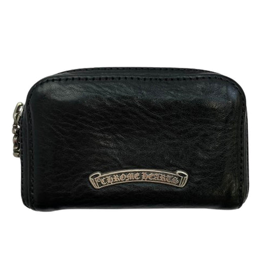 CHROME HEARTS クロムハーツ（原本有） COIN CASE コインケース ダガー ラウンドジップ レザー ウォレット 財布 ブラック系【中古】