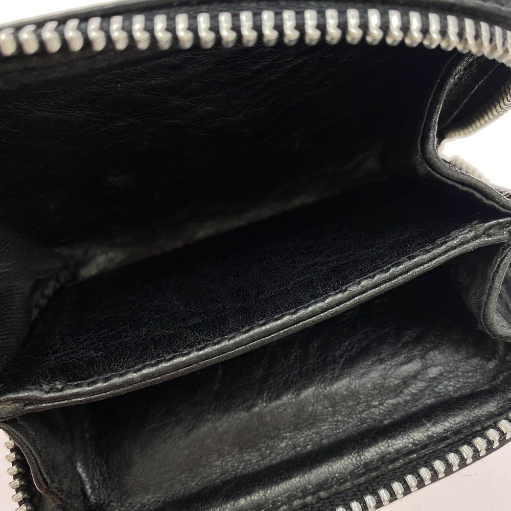 CHROME HEARTS クロムハーツ（原本有） COIN CASE コインケース ダガー ラウンドジップ レザー ウォレット 財布 ブラック系【中古】