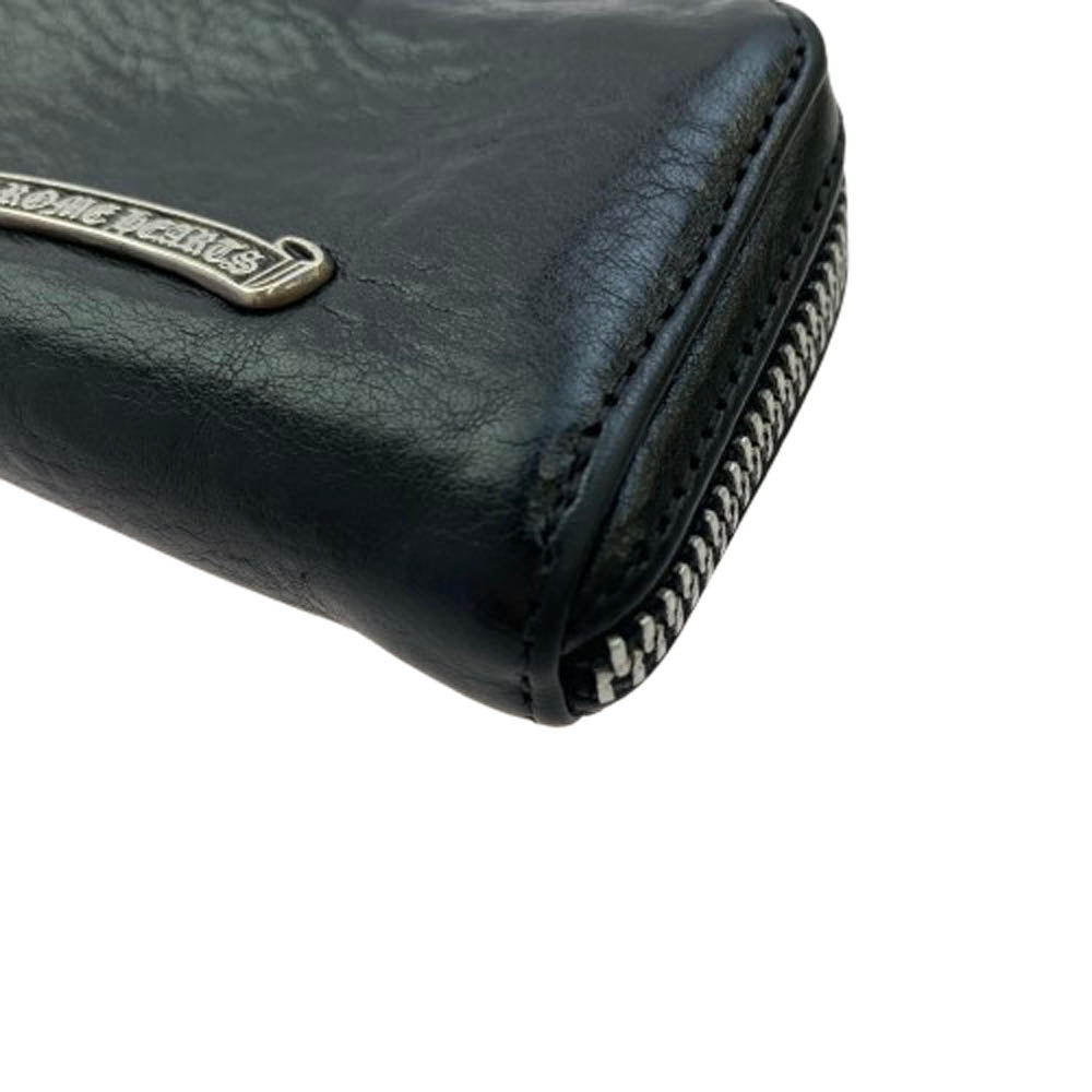CHROME HEARTS クロムハーツ（原本有） COIN CASE コインケース ダガー ラウンドジップ レザー ウォレット 財布 ブラック系【中古】