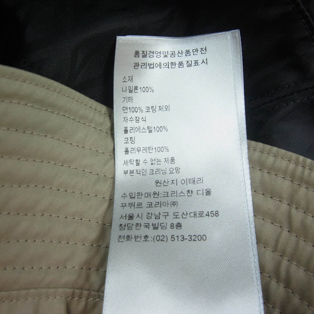 DIOR HOMME ディオールオム 393C907A5913 CD ロゴ リバーシブル バケットハット ブラック系 グレー系 59【中古】