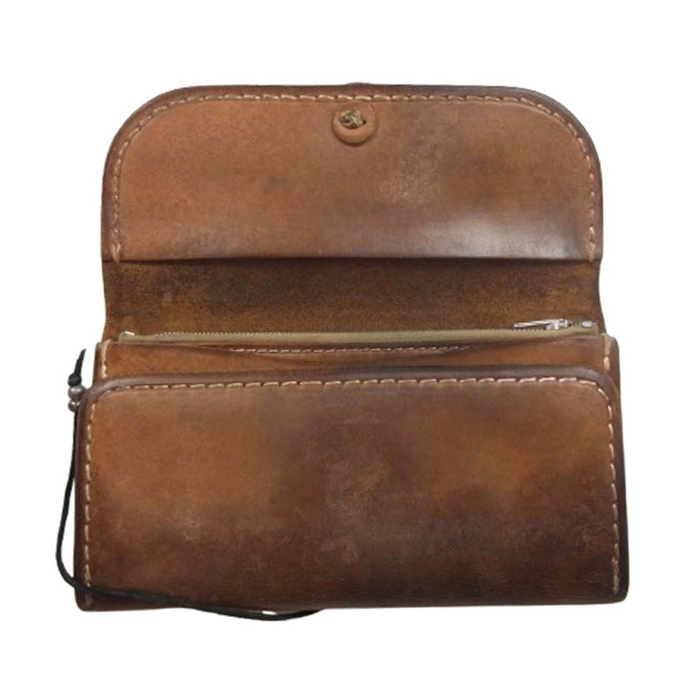 goro's ゴローズ シルバーコンチョ付き サドルレザー 二つ折り財布