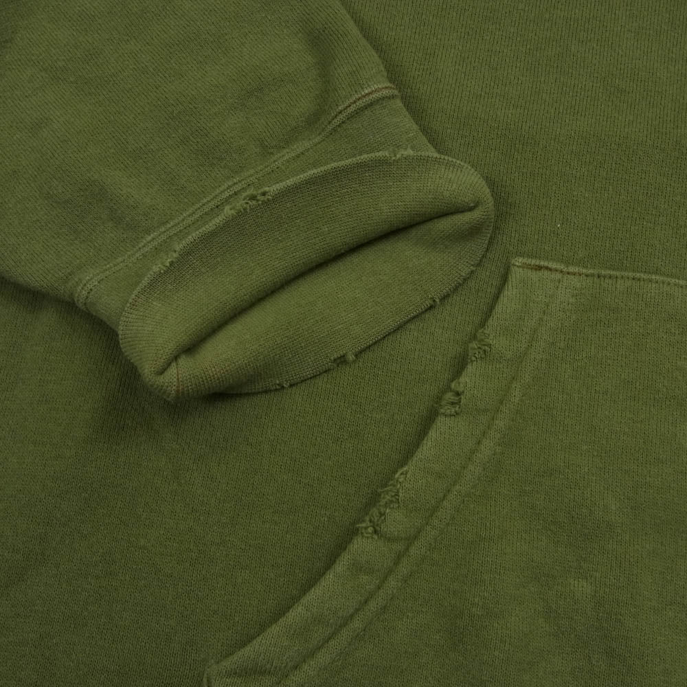 VISVIM ビズビム 22SS 0122105010011 AMPLUS SB HOODIE P.O アンプラス ダメージ加工 スウェット パーカー グリーン系 4【中古】