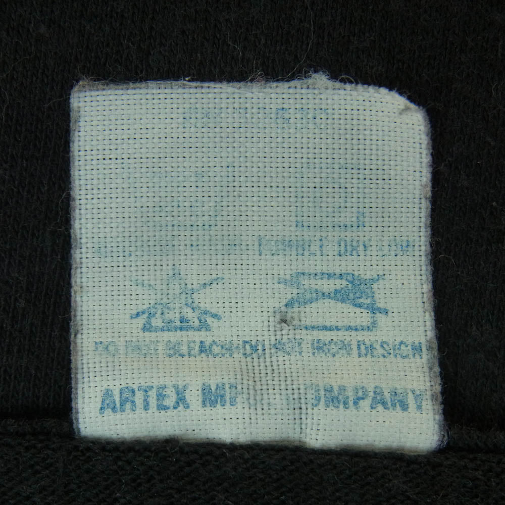70s 80s artex アルテックス アーテックス スヌーピー プリント 半袖 Tシャツ カットソー ブラック系 M【中古】