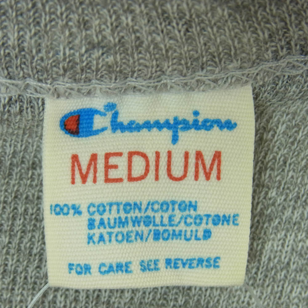 Champion チャンピオン 80s トリコタグ前期 染み込みプリント スヌーピー 半袖 Tシャツ カットソー グレー系 M【中古】