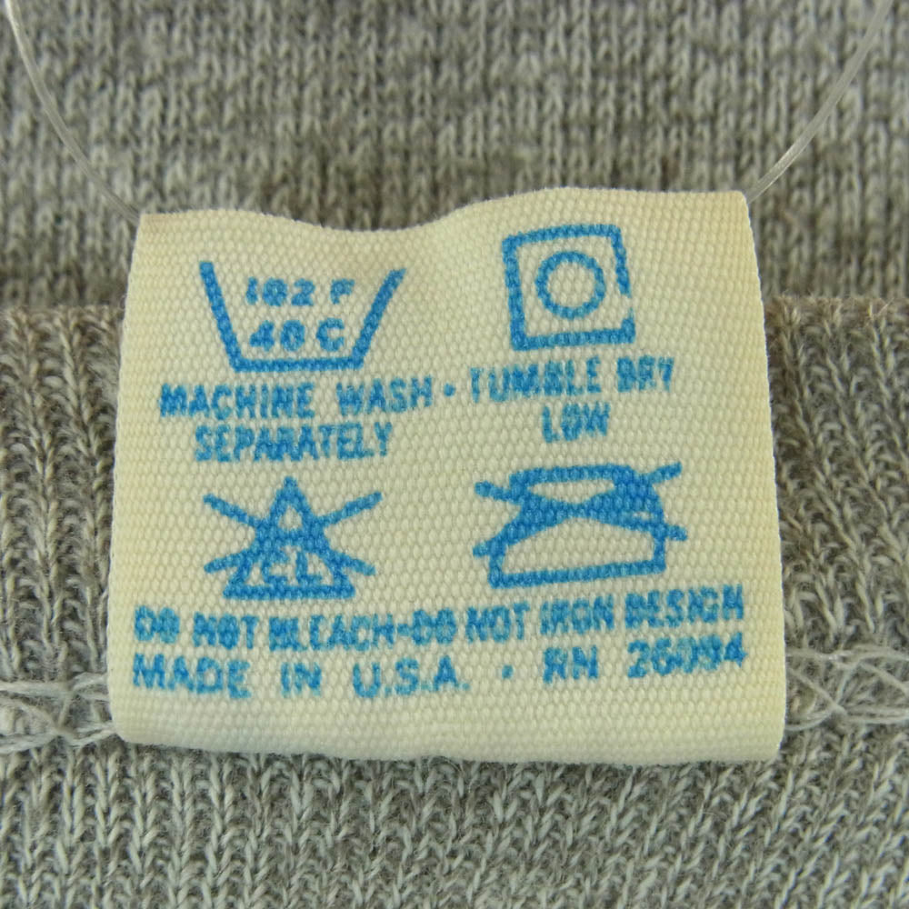 Champion チャンピオン 80s トリコタグ前期 染み込みプリント スヌーピー 半袖 Tシャツ カットソー グレー系 M【中古】