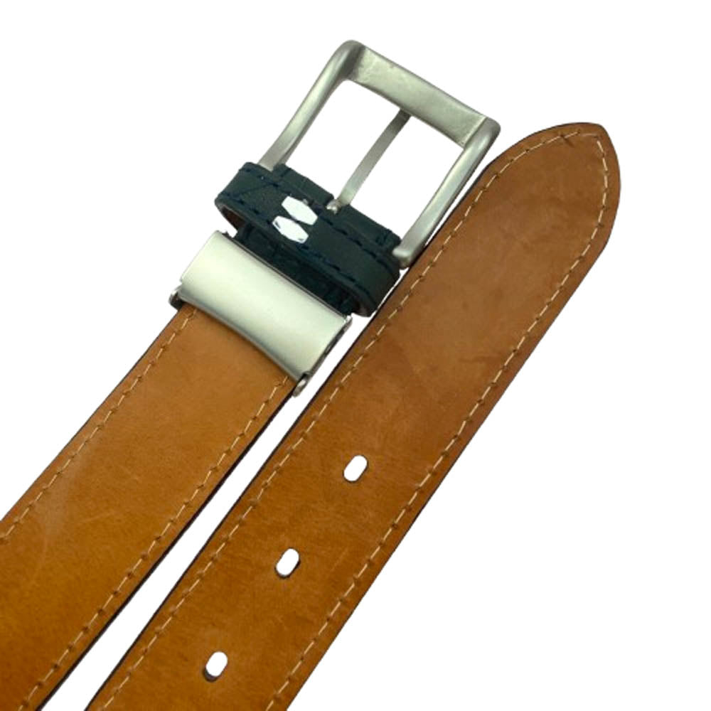SCOTCH GRAIN スコッチグレイン レザー ベルト ダークグリーン系【中古】