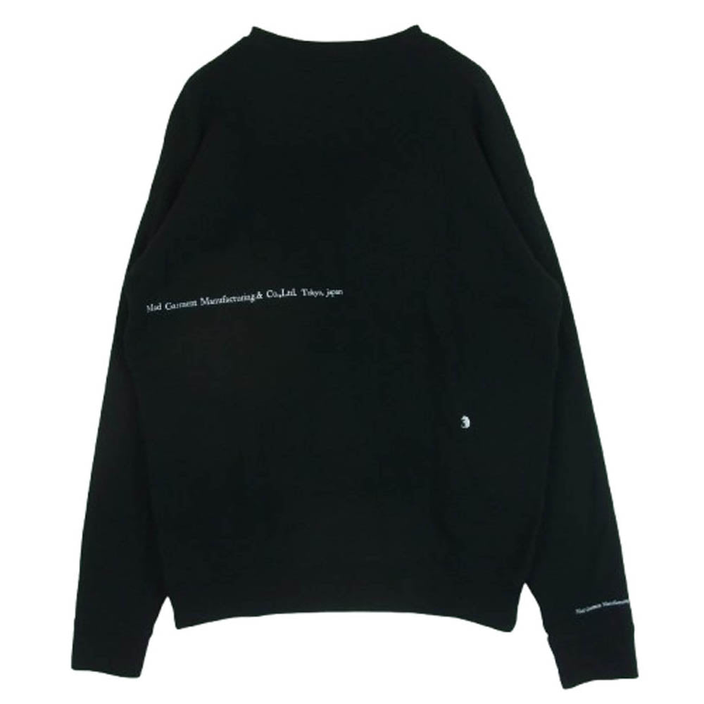 RATS ラッツ 21RTC-1001 MGM SWEAT ロゴプリント クルーネック スウェット コットン 日本製 ブラック系 M【中古】