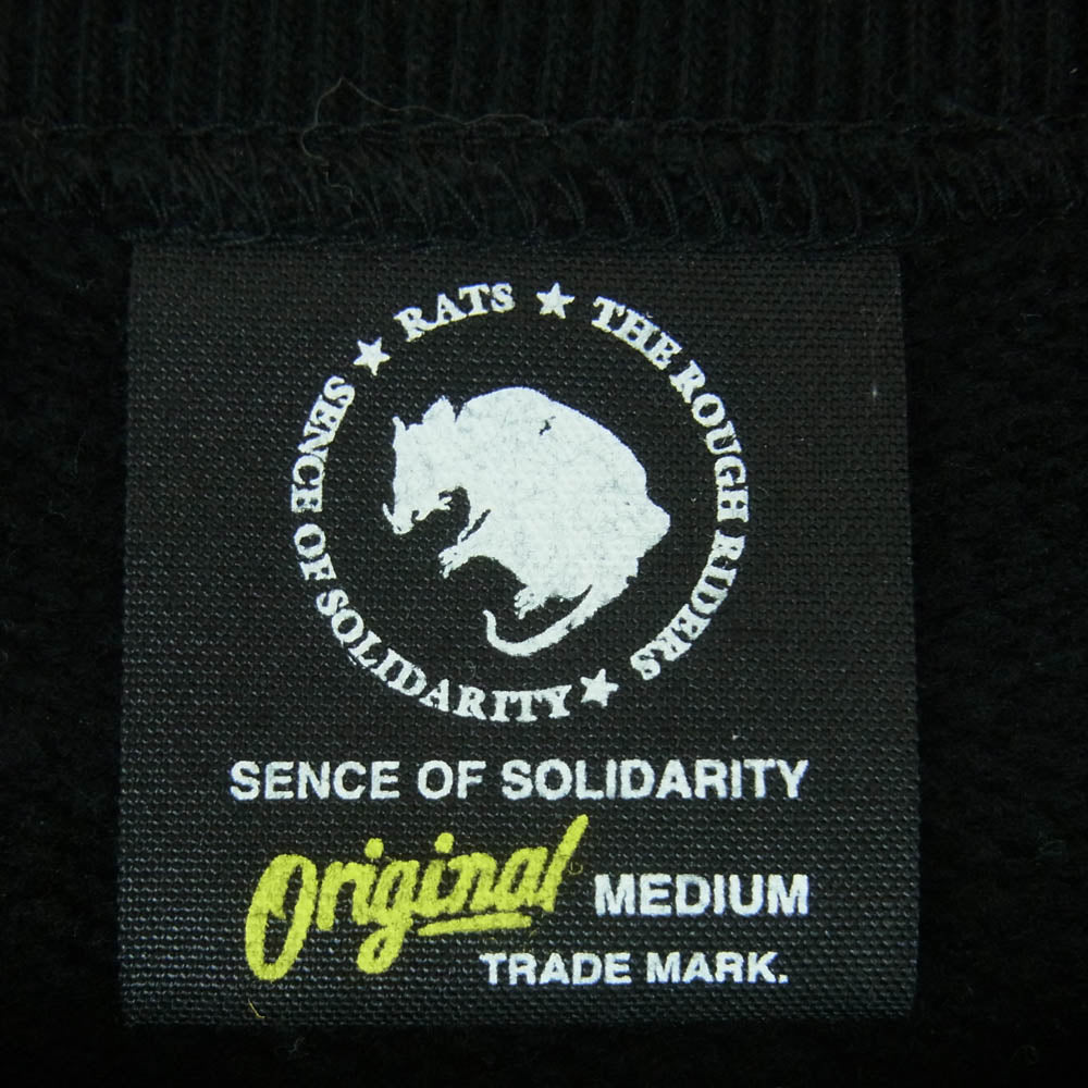 RATS ラッツ 21RTC-1001 MGM SWEAT ロゴプリント クルーネック スウェット コットン 日本製 ブラック系 M【中古】