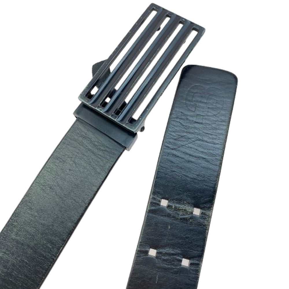 Y-3 Yohji Yamamoto ワイスリー ヨウジヤマモト ロゴ レザー ベルト ブラック系【中古】