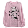 NEIGHBORHOOD ネイバーフッド 192GEASN-LTM01S ASSC ANTI SOCIAL SOCIAL CLUB アンチソーシャルソーシャルクラブ ロゴプリント 長袖 Tシャツ ピンク系 M【中古】