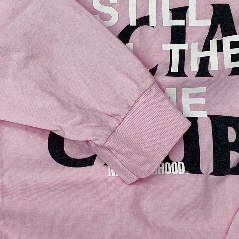 NEIGHBORHOOD ネイバーフッド 192GEASN-LTM01S ASSC ANTI SOCIAL SOCIAL CLUB アンチソーシャルソーシャルクラブ ロゴプリント 長袖 Tシャツ ピンク系 M【中古】