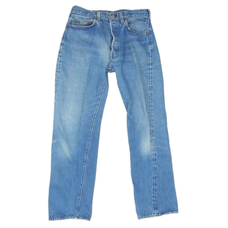 Levi's リーバイス 80s 501 赤耳 刻印524 紙パッチCARE INSTRUCTION INSIDE GARMENT表記 デニム パンツ インディゴブルー系 34【中古】