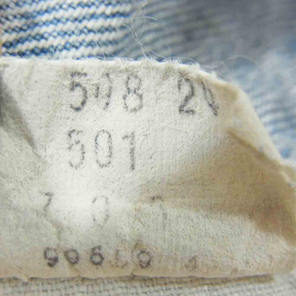 Levi's リーバイス 501 66後期 smalle ボタン裏刻印6 紙パッチ デニム パンツ インディゴブルー系 31【中古】