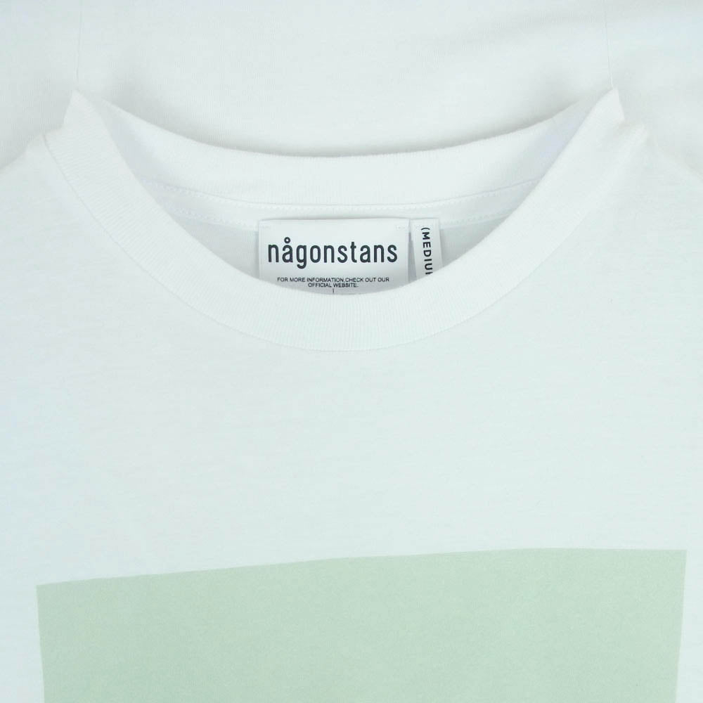 ナゴンスタンス 25SS 470IS080-1631 プリント 半袖 Tシャツ コットン 日本製 ホワイト系 M【美品】【中古】