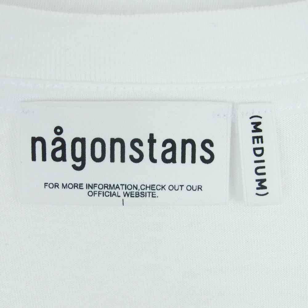 ナゴンスタンス 25SS 470IS080-1631 プリント 半袖 Tシャツ コットン 日本製 ホワイト系 M【美品】【中古】