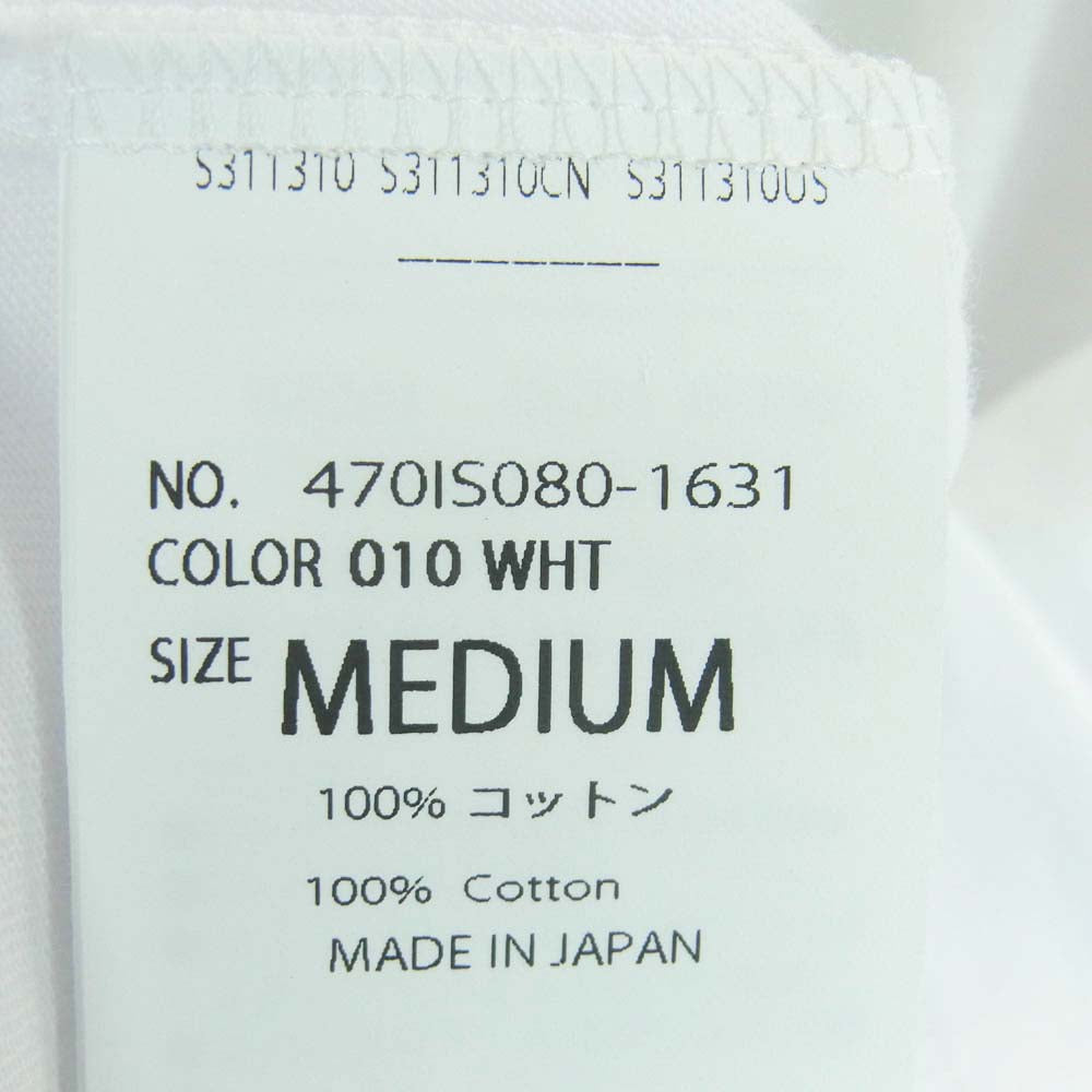 ナゴンスタンス 25SS 470IS080-1631 プリント 半袖 Tシャツ コットン 日本製 ホワイト系 M【美品】【中古】