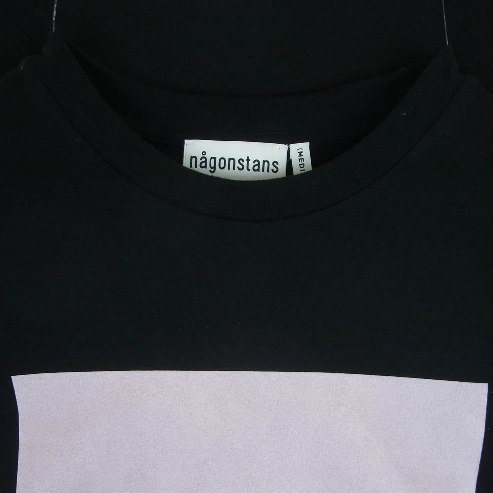 ナゴンスタンス 25SS 470IS080-1631 プリント 半袖 Tシャツ コットン 日本製 ブラック系 M【美品】【中古】