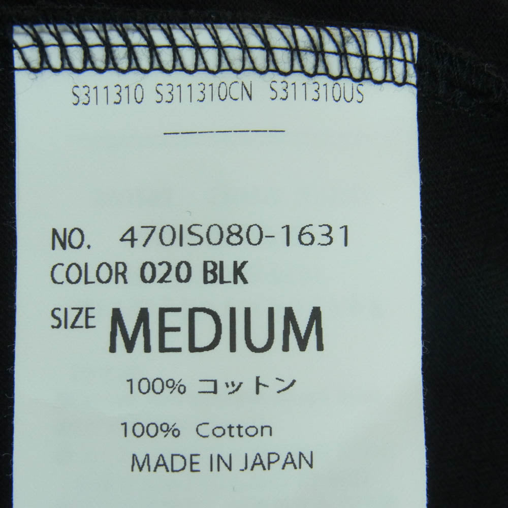 ナゴンスタンス 25SS 470IS080-1631 プリント 半袖 Tシャツ コットン 日本製 ブラック系 M【美品】【中古】