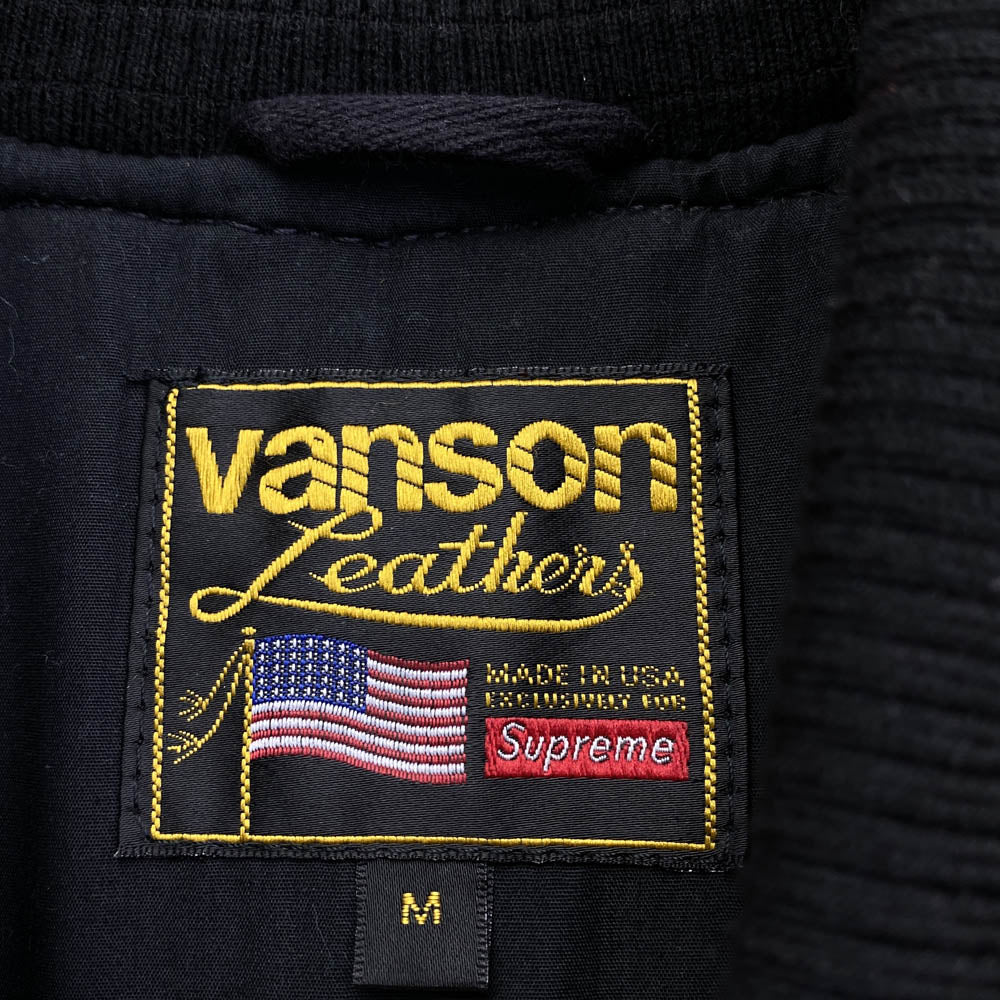 Supreme シュプリーム 20SS Vanson Leathers バンソン Perforated Bomber Jacket ブラック系 M【中古】