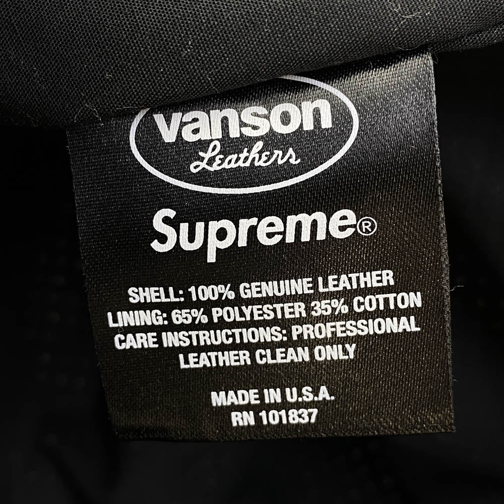 Supreme シュプリーム 20SS Vanson Leathers バンソン Perforated Bomber Jacket ブラック系 M【中古】