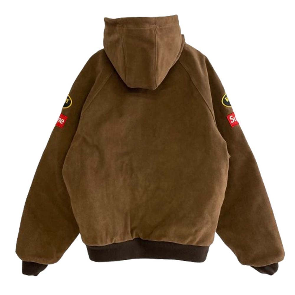 Supreme シュプリーム 24AW vanson Leathers バンソン Hooded Work Jacket ワーク ジャケット ブラウン系 M【中古】