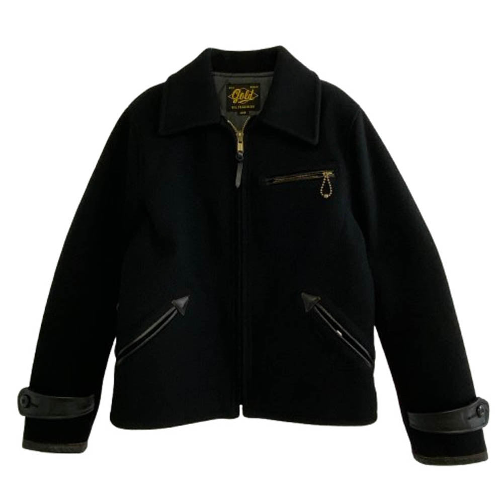 GOLD ゴールド GL12617 東洋エンタープライズ 30oz WOOL MELTON SPORTS JACKET 裏地キルティング ウール メルトン スポーツ ジャケット ブラック系 36【中古】