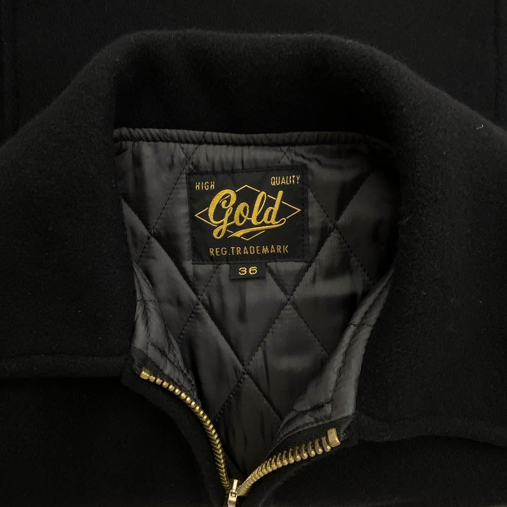 GOLD ゴールド GL12617 東洋エンタープライズ 30oz WOOL MELTON SPORTS JACKET 裏地キルティング ウール メルトン スポーツ ジャケット ブラック系 36【中古】