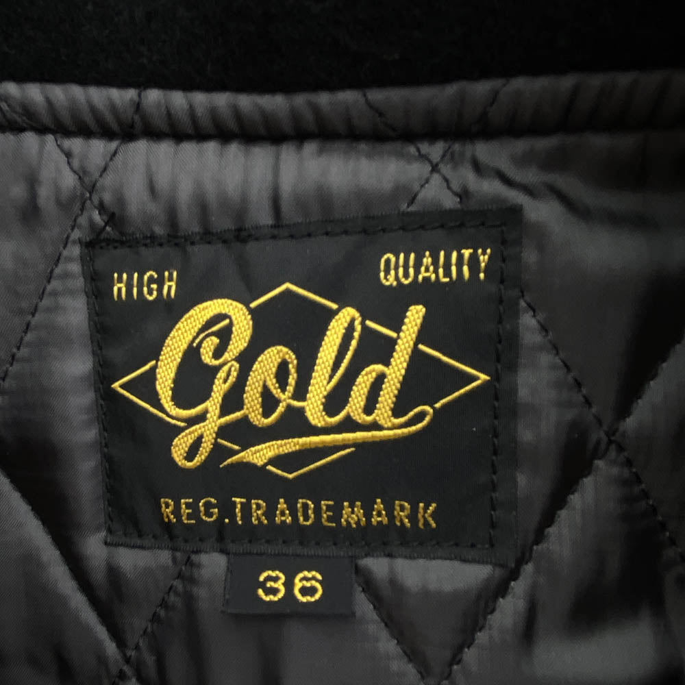 GOLD ゴールド GL12617 東洋エンタープライズ 30oz WOOL MELTON SPORTS JACKET 裏地キルティング ウール メルトン スポーツ ジャケット ブラック系 36【中古】
