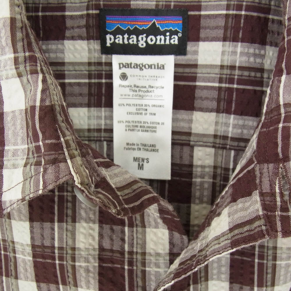 patagonia パタゴニア 11SS 53001 11年製 Puckerware Shirt パッカーウェア シャツ ブラウン系 M【中古】