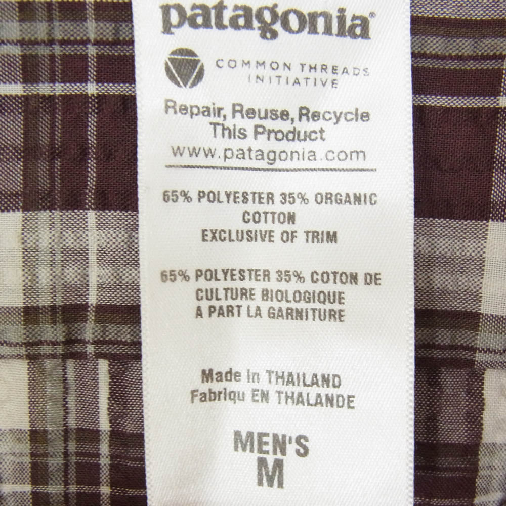 patagonia パタゴニア 11SS 53001 11年製 Puckerware Shirt パッカーウェア シャツ ブラウン系 M【中古】