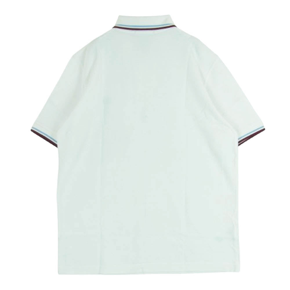 FRED PERRY フレッドペリー M12N 英国製 半袖 ポロシャツ コットン ホワイト系 120 44【新古品】【未使用】【中古】