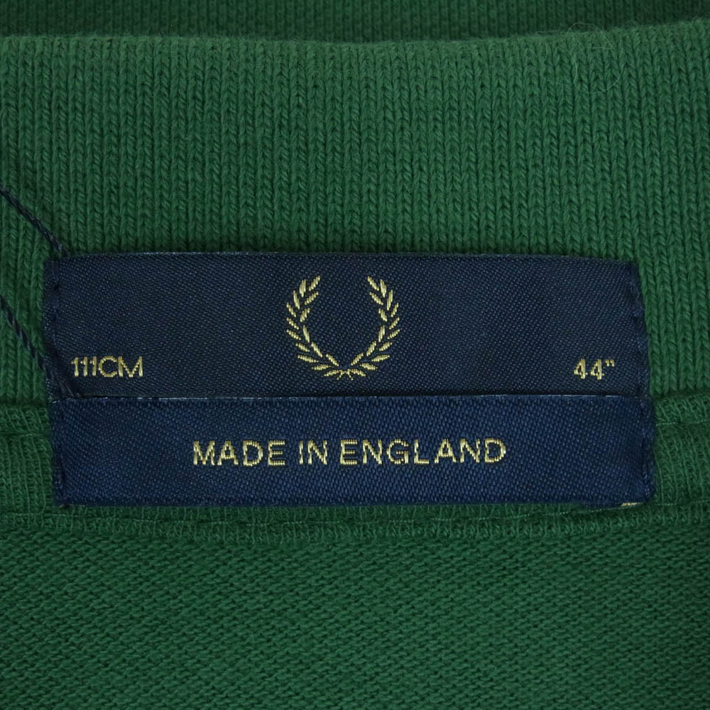 FRED PERRY フレッドペリー M12N 英国製 半袖 ポロシャツ コットン グリーン系 145 44【新古品】【未使用】【中古】