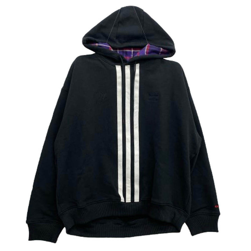 adidas アディダス JG1337 × KORN HOODIE ×コーン フーディー スウェット パーカー 長袖 ブラック系 3XL【極上美品】【中古】