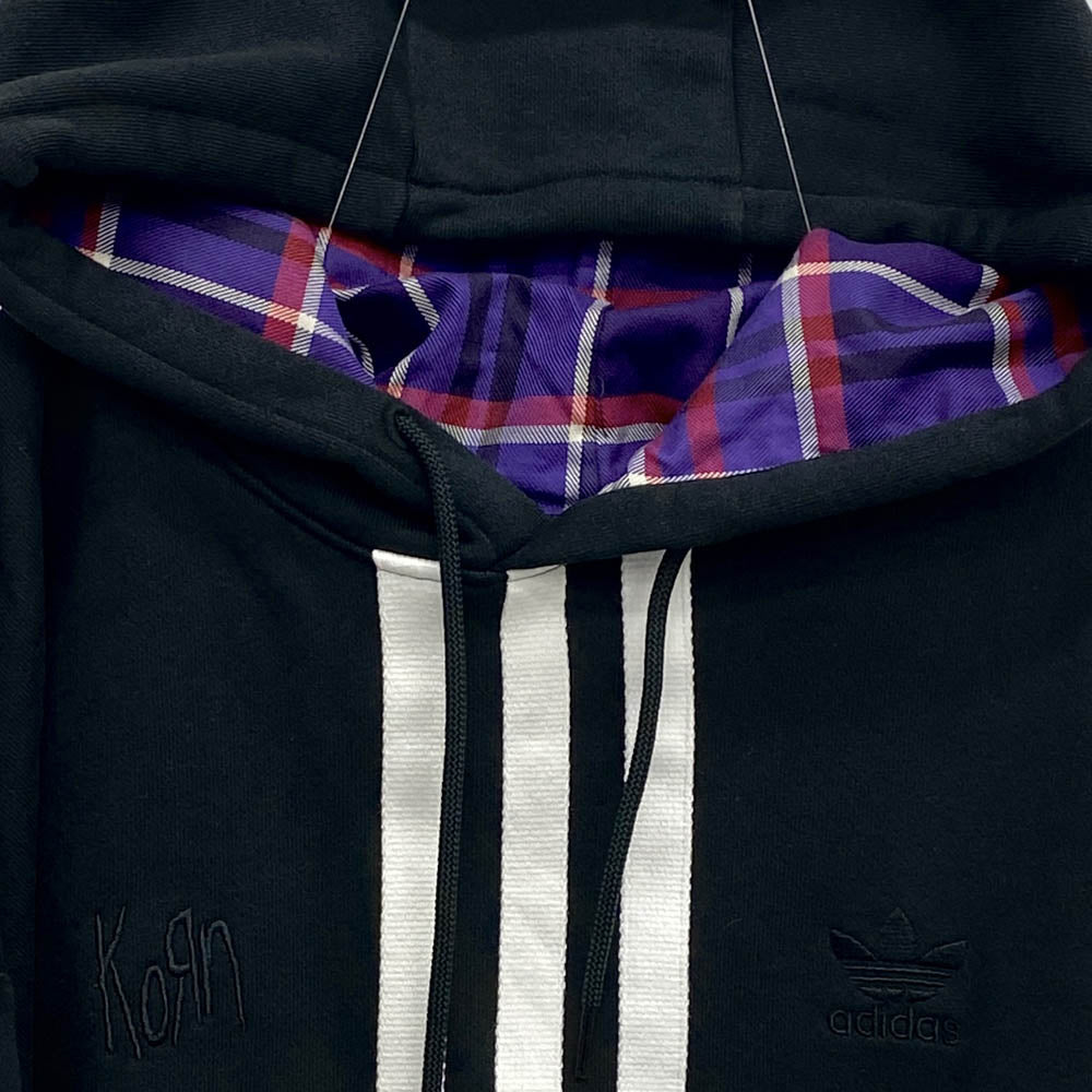 adidas アディダス JG1337 × KORN HOODIE ×コーン フーディー スウェット パーカー 長袖 ブラック系 3XL【極上美品】【中古】