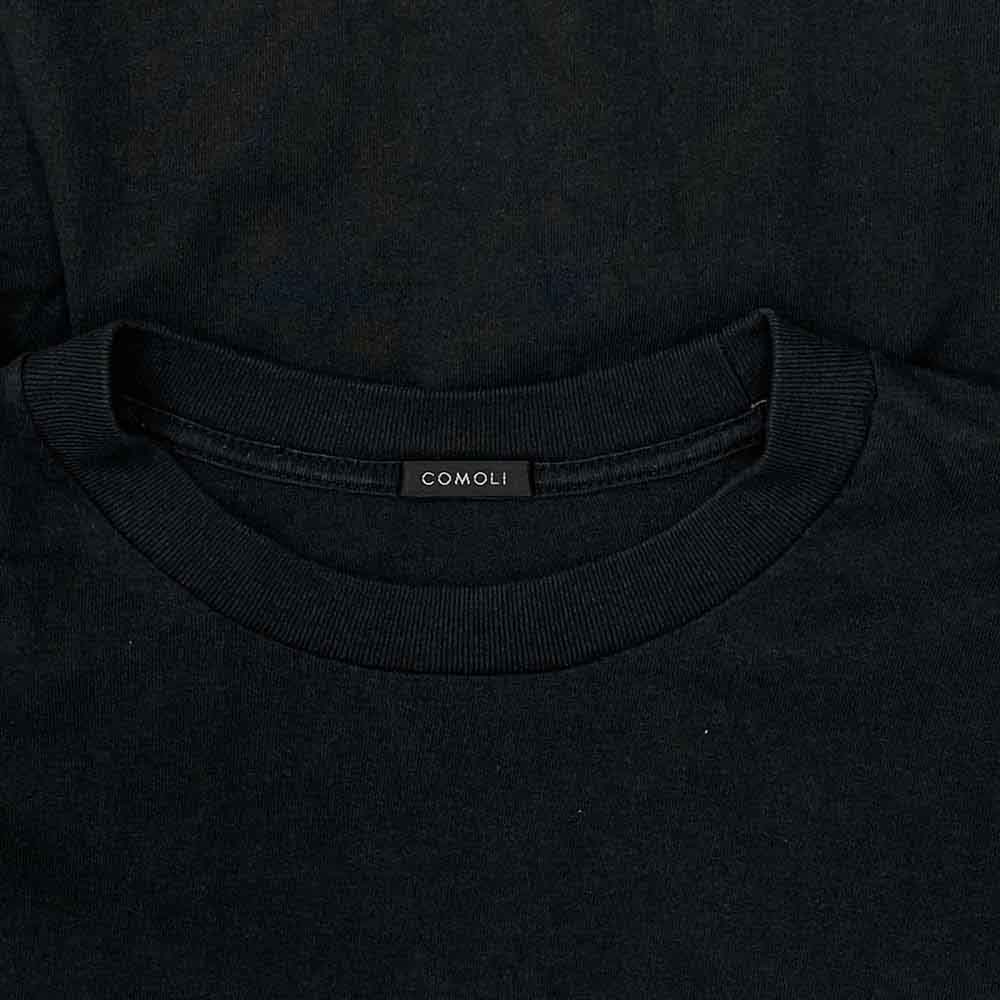 COMOLI コモリ 20SS R01-05015 空紡天竺 半袖 クルー Tシャツ ブラック系 3【中古】