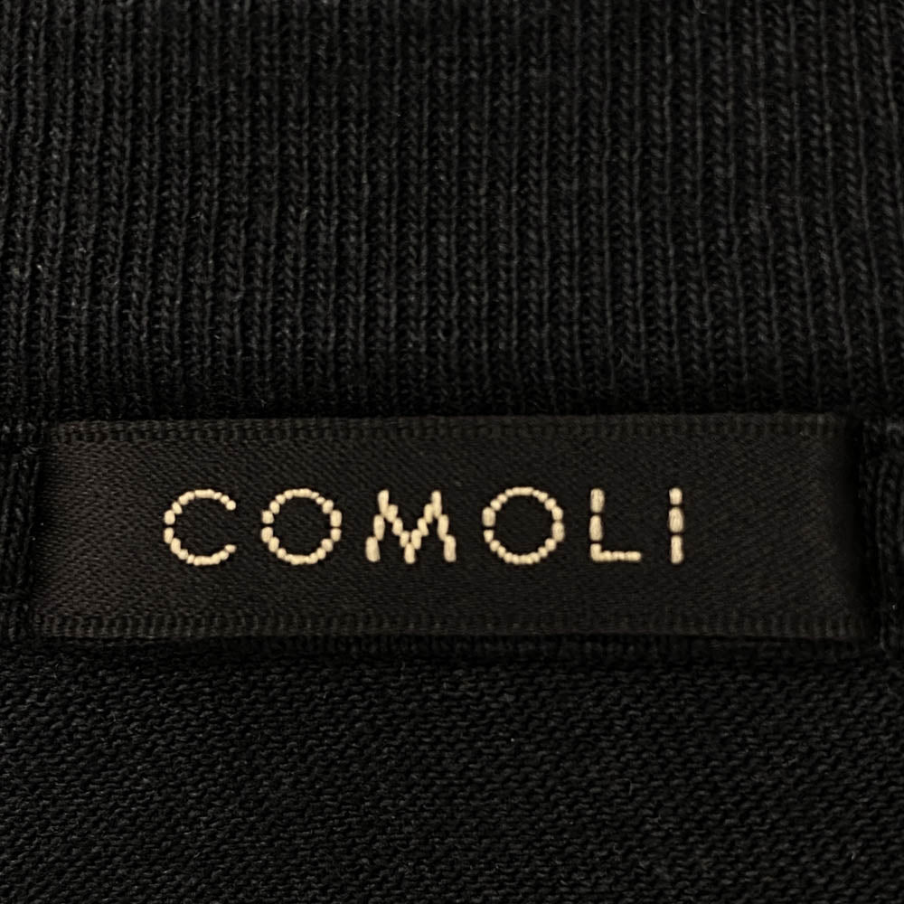 COMOLI コモリ 20SS R01-05015 空紡天竺 半袖 クルー Tシャツ ブラック系 3【中古】