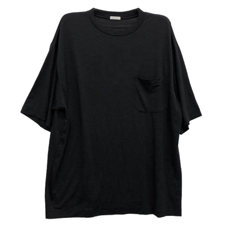COMOLI コモリ 19SS P01-05007 ウール 天竺 半袖 クルー Tシャツ ブラック系 3【中古】