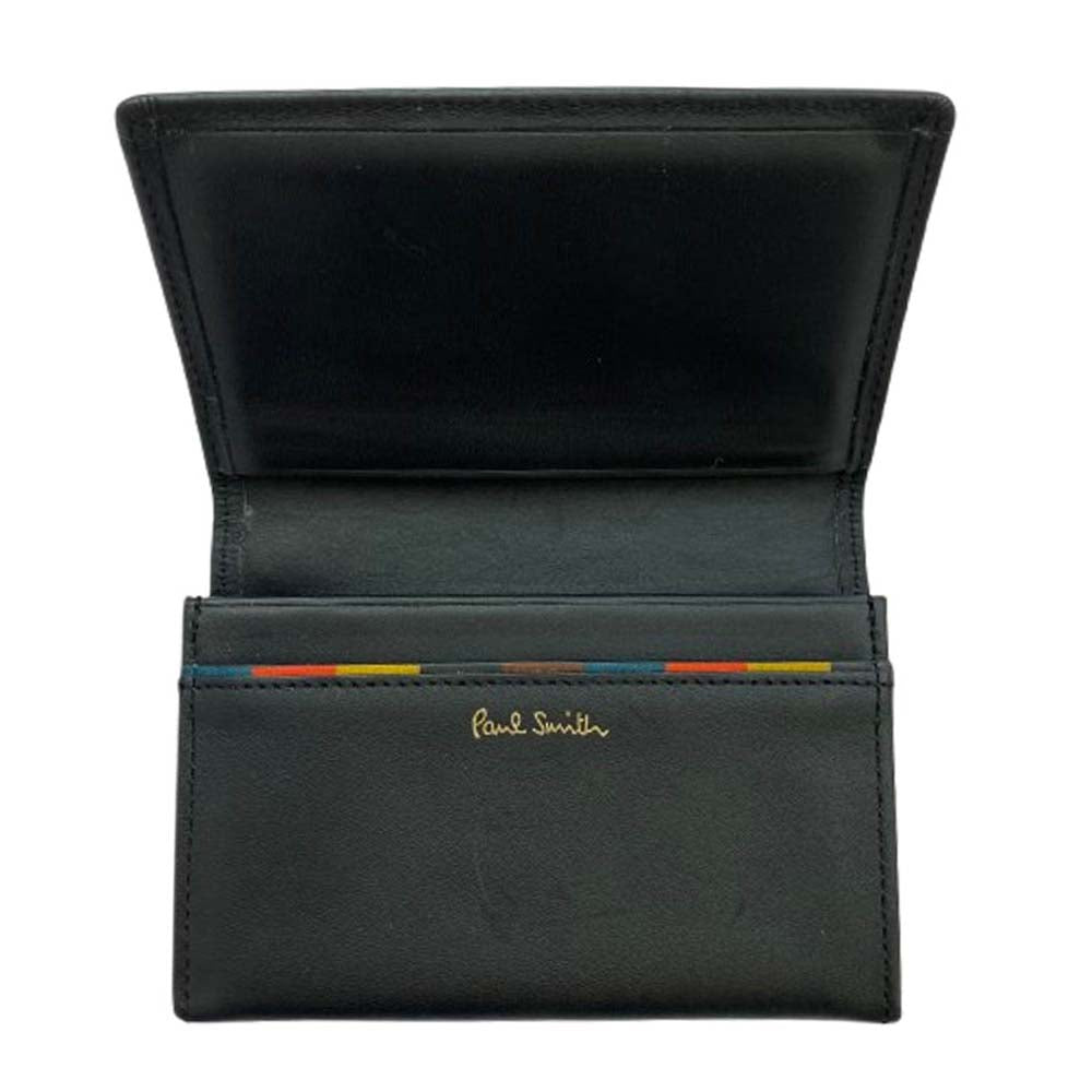 Paul Smith カード ケース 名刺入れ レザー ブラック系【中古】