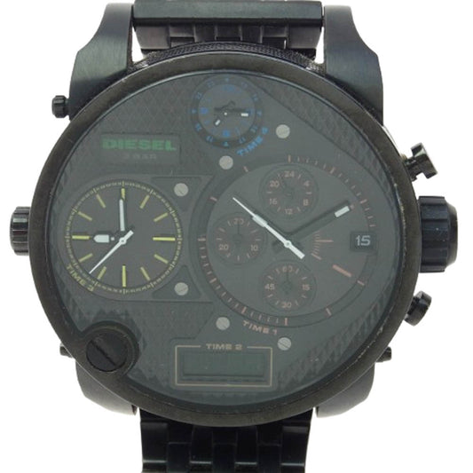DIESEL ディーゼル DZ7266 MR.DADDY アナログ クォーツ 腕時計 ウォッチ ブラック系【中古】