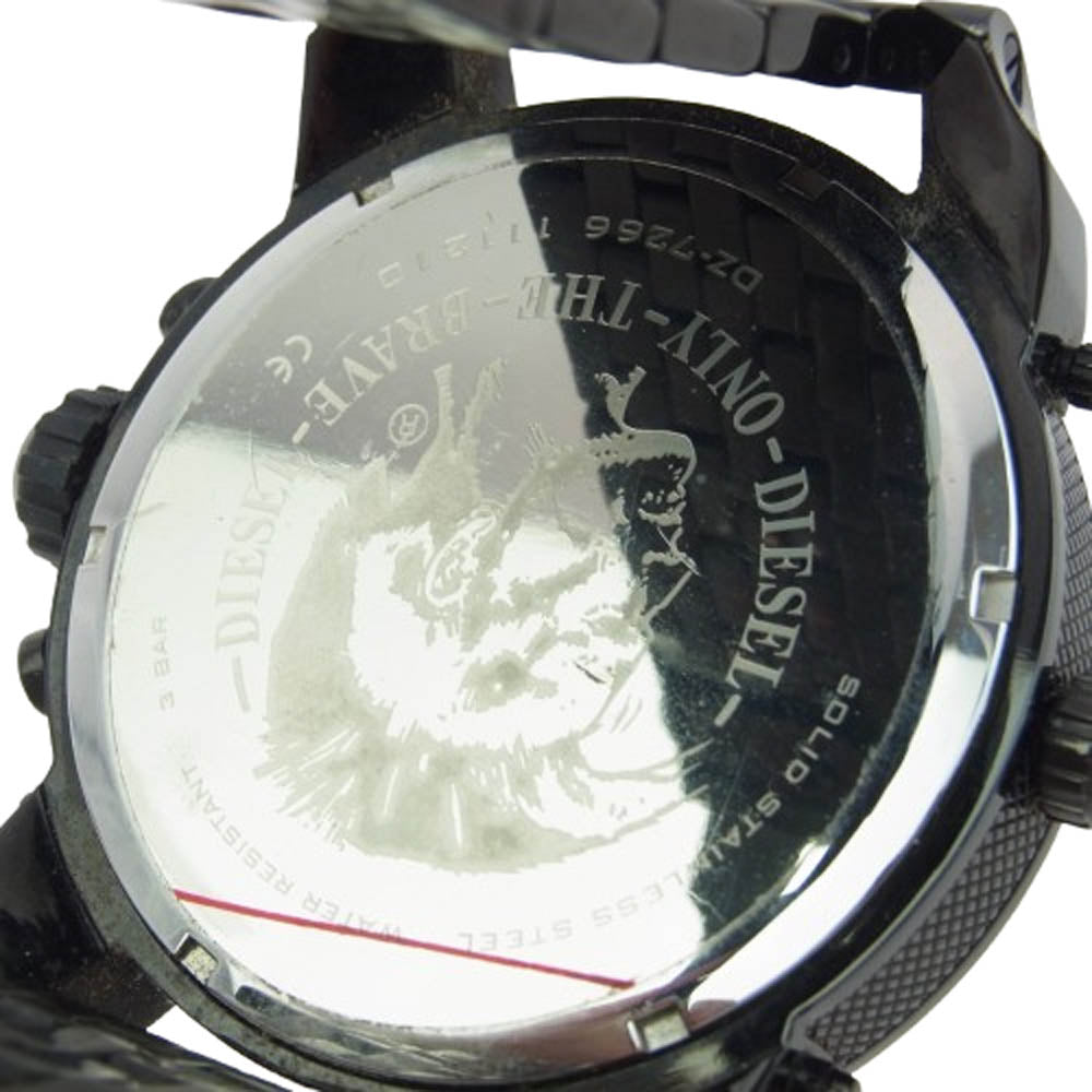 DIESEL ディーゼル DZ7266 MR.DADDY アナログ クォーツ 腕時計 ウォッチ ブラック系【中古】