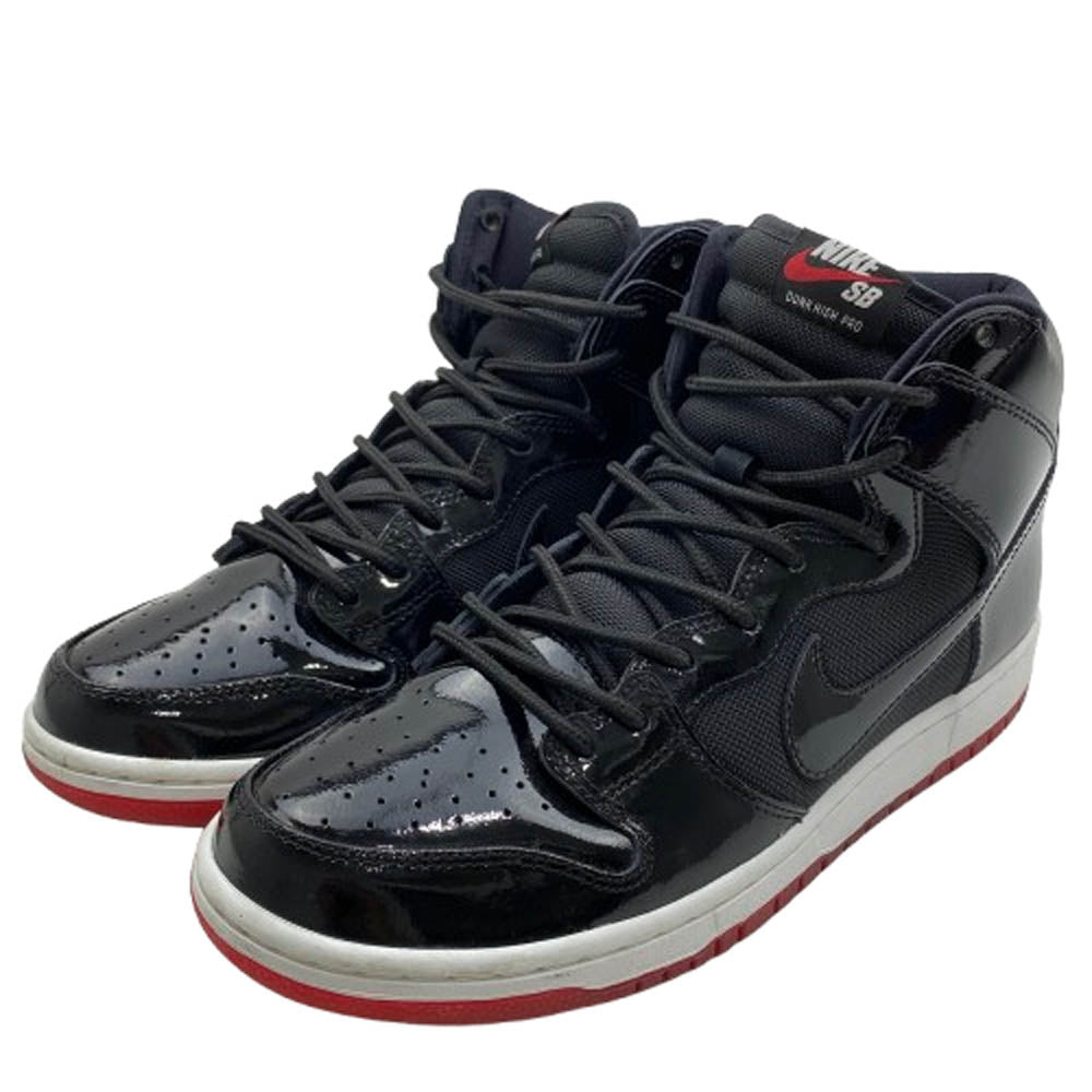 NIKE ナイキ AJ7730-001 SB Dunk High Bred SB ダンク ハイ ブレッド スニーカー ブラック系 28cm【中古】