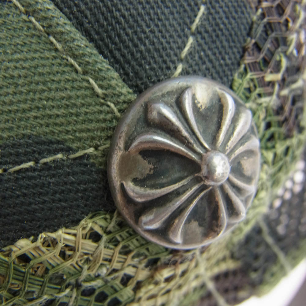 CHROME HEARTS クロムハーツ（原本無） TRUCKER CAP トラッカー キャップ カモ柄 CHロゴパッチ クロスボール付 メッシュ キャップ 帽子 カーキ系【中古】