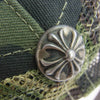 CHROME HEARTS クロムハーツ（原本無） TRUCKER CAP トラッカー キャップ カモ柄 CHロゴパッチ クロスボール付 メッシュ キャップ 帽子 カーキ系【中古】